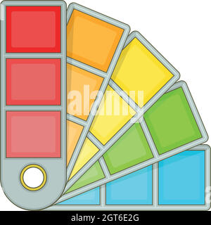 Color palette guide icon, cartoon style Stock Vector