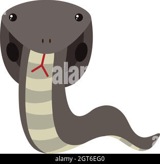 Cobra snake in gray color Stock Vector