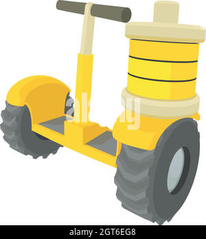 Segway battery icon, cartoon style Stock Vector