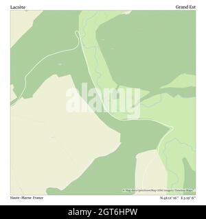 Lacrète, Haute-Marne, France, Grand Est, N 48 12' 16'', E 5 19' 6'', map, Timeless Map published in 2021. Travelers, explorers and adventurers like Florence Nightingale, David Livingstone, Ernest Shackleton, Lewis and Clark and Sherlock Holmes relied on maps to plan travels to the world's most remote corners, Timeless Maps is mapping most locations on the globe, showing the achievement of great dreams Stock Photo