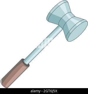 Medical reflex hammer icon, cartoon style Stock Vector