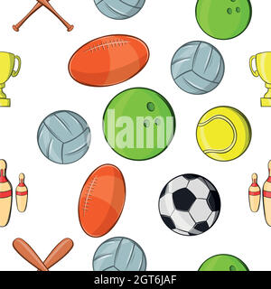 Accessories for training pattern, cartoon style Stock Vector