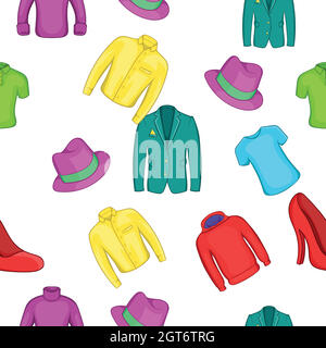 Different clothes pattern, cartoon style Stock Vector