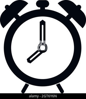 Alarm clock icon, simple style Stock Vector