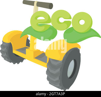 Segway icon, cartoon style Stock Vector