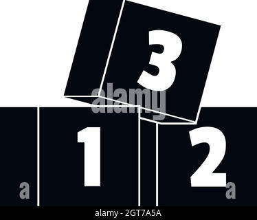 Bricks icon, simple style Stock Vector