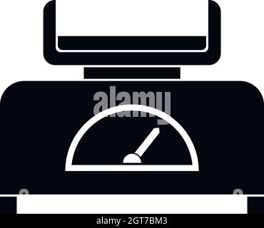 Weight scale icon, simple style Stock Vector