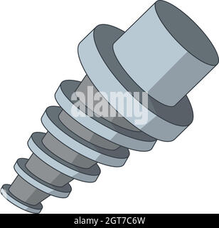 Spiral tool icon, cartoon style Stock Vector