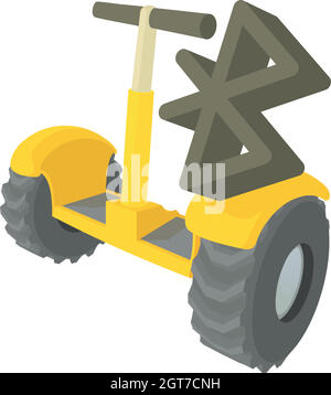 Segway coonection icon, cartoon style Stock Vector