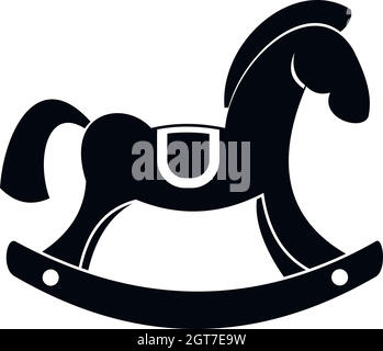 Toy horse icon, simple style Stock Vector