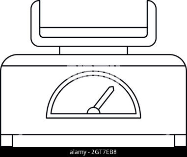 Baby scale icon, outline style Stock Vector