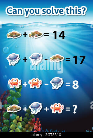 Can you solve this worksheet Stock Vector