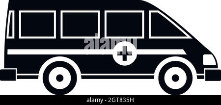 Ambulance emergency van icon, simple style Stock Vector