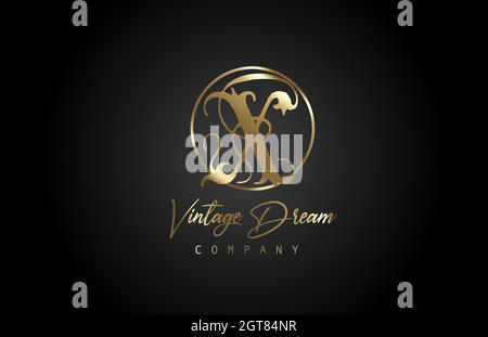 S Golden Letter Logo Design with Circle Swoosh and Gold Metal Texture ...
