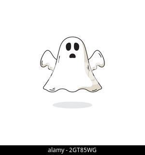 cute ghost Vector icon design illustration Template Stock Photo