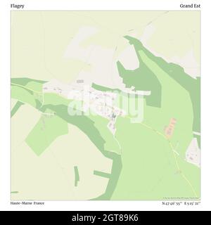 Flagey, Haute-Marne, France, Grand Est, N 47 46' 55'', E 5 15' 21'', map, Timeless Map published in 2021. Travelers, explorers and adventurers like Florence Nightingale, David Livingstone, Ernest Shackleton, Lewis and Clark and Sherlock Holmes relied on maps to plan travels to the world's most remote corners, Timeless Maps is mapping most locations on the globe, showing the achievement of great dreams Stock Photo