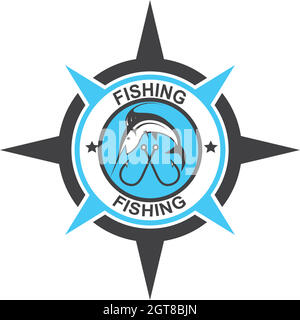 fishing hook  logo icon vector illustration Stock Vector