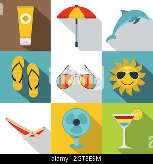Tourism at sea icons set, flat style Stock Vector Image & Art - Alamy