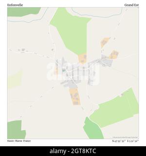 Enfonvelle, Haute-Marne, France, Grand Est, N 47 55' 35'', E 5 51' 52'', map, Timeless Map published in 2021. Travelers, explorers and adventurers like Florence Nightingale, David Livingstone, Ernest Shackleton, Lewis and Clark and Sherlock Holmes relied on maps to plan travels to the world's most remote corners, Timeless Maps is mapping most locations on the globe, showing the achievement of great dreams Stock Photo