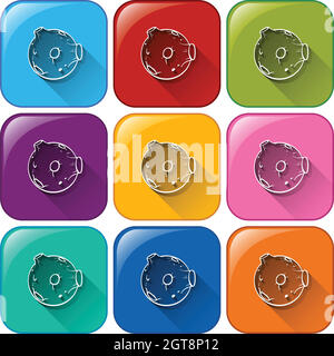 Planet icons Stock Vector