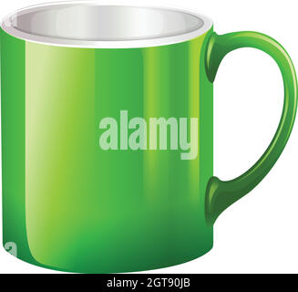 A big green mug Stock Vector