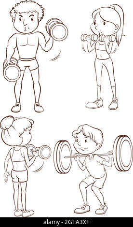 Weight lifting Stock Vector