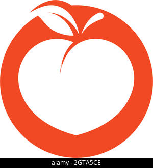 peach fruit icon vector illustrtion design Stock Vector