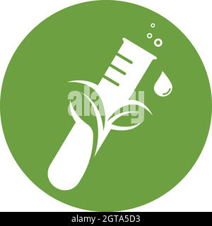 eco herbal laboratory icon logo vector illustration design Stock Vector