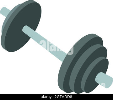 Barbell icon, cartoon style Stock Vector