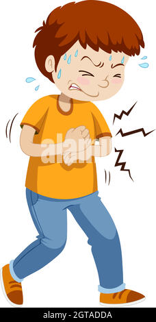 Man having heart attack Stock Vector