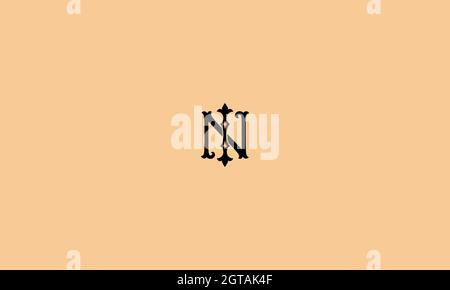 letters in logo design with negative space effect for illustration use Stock Vector