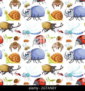 Dragonfly spider pattern seamless background texture repeat wallpaper ...