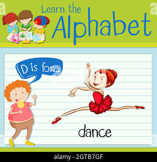 Flashcard letter D is for dance Stock Vector Image & Art - Alamy