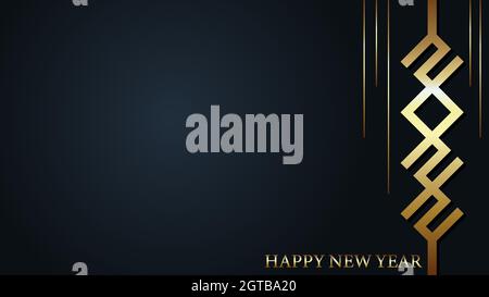 Golden Happy new year 2022 Background. 2022 text vector suitable design illustration for greetings, invitations, banner or background. Stock Vector