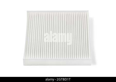 Car interior air filter isolated on white background Stock Photo