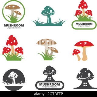 mushroom vector illustration icon design Stock Vector