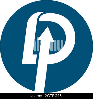 dp letter logo icon illustration vector Stock Vector