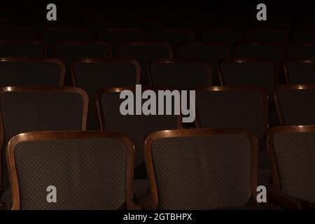 Empty seats in a theater Stock Photo