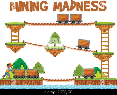 Mining Game Element Stock Vector