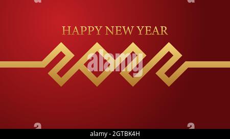 Golden Happy new year 2022 Background. 2022 text vector suitable design illustration for greetings, invitations, banner or background. Stock Vector