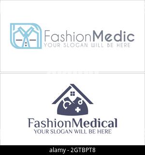Fashion medical store logo design Stock Vector