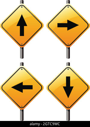 Four arrow signs Stock Vector