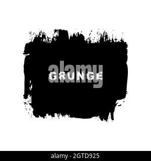 White grunge background. Distress dirty vector texture. Isolated. Trendy shape for banners, badges, emblems, frames, labels, stamps. Paintbrush stroke Stock Vector