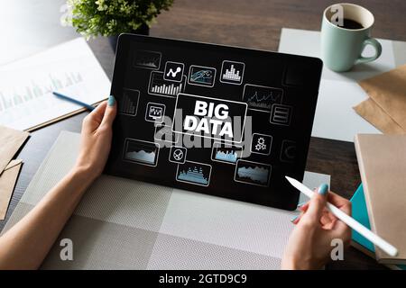 BIG DATA standard methods and tools complex to manipulate or interrogate. Internet and technology concept. Stock Photo