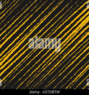 Abstract pattern with yellow oblique grunge stripes. Gray background. Vector illustration. Ideal for prints, abstract background, posters and web Stock Vector