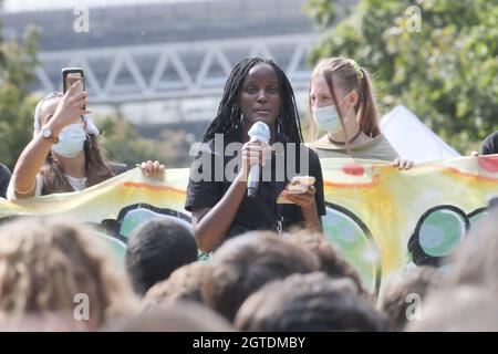 Milan Fridays for future special manifestation with special guest Greta Thumberg and Vanessa Rakete Stock Photo