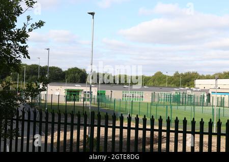 29 August 2021 Radcliffe, Manchester, United Kingdom.Spring Lane School, a referral unit operated by the education department of Bury Council. Photographed from publicly accessible land Stock Photo