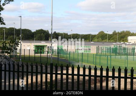 29 August 2021 Radcliffe, Manchester, United Kingdom.Spring Lane School, a referral unit operated by the education department of Bury Council. Photographed from publicly accessible land Stock Photo