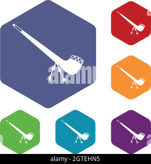 Smoking Pipe Icon vector set collection for web vector set collection ...