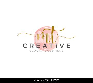 MT initial wedding monogram logo design ideas Stock Vector Image & Art ...